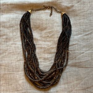 Kenneth Jay Lane brown beaded necklace